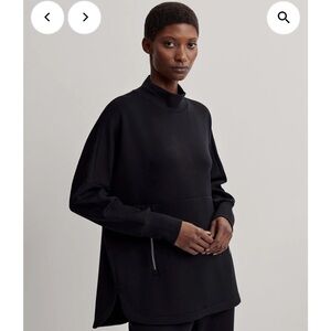 Varley Black Bay Street Mock Neck Sweatshirt